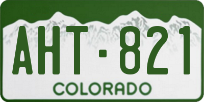 CO license plate AHT821
