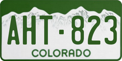 CO license plate AHT823