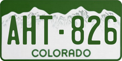 CO license plate AHT826
