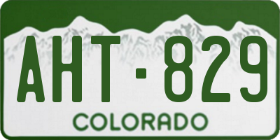 CO license plate AHT829