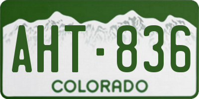 CO license plate AHT836