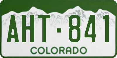 CO license plate AHT841