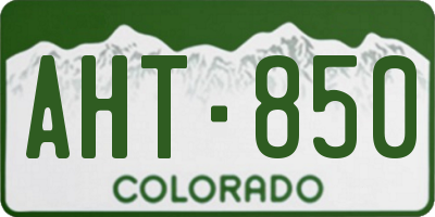 CO license plate AHT850
