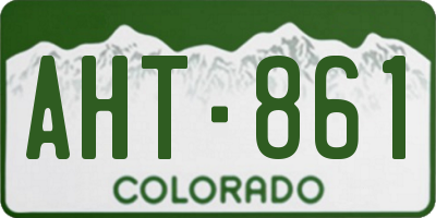 CO license plate AHT861