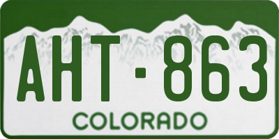 CO license plate AHT863