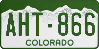 CO license plate AHT866