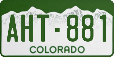 CO license plate AHT881