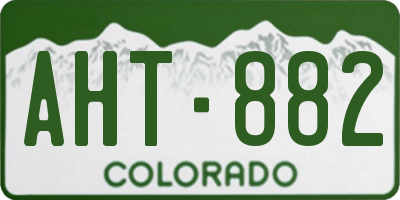CO license plate AHT882