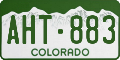 CO license plate AHT883