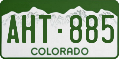 CO license plate AHT885
