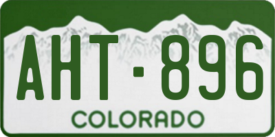 CO license plate AHT896