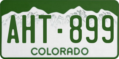 CO license plate AHT899