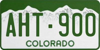 CO license plate AHT900