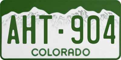CO license plate AHT904