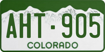 CO license plate AHT905