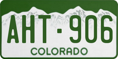 CO license plate AHT906