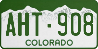 CO license plate AHT908