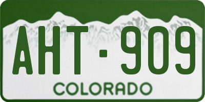 CO license plate AHT909