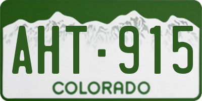 CO license plate AHT915