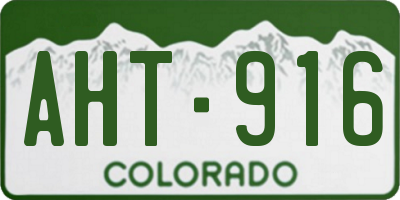 CO license plate AHT916
