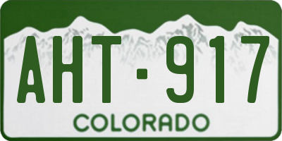 CO license plate AHT917