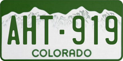 CO license plate AHT919