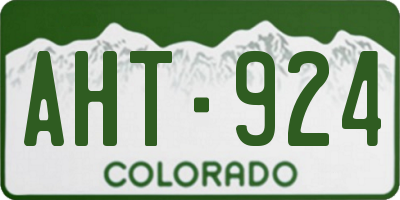 CO license plate AHT924
