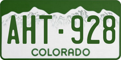 CO license plate AHT928