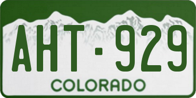 CO license plate AHT929