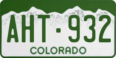 CO license plate AHT932