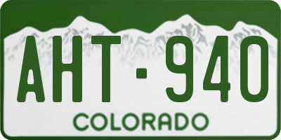 CO license plate AHT940