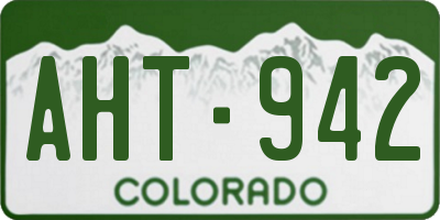 CO license plate AHT942
