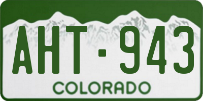 CO license plate AHT943