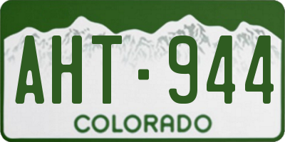 CO license plate AHT944