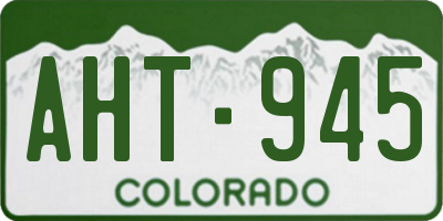 CO license plate AHT945