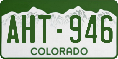 CO license plate AHT946