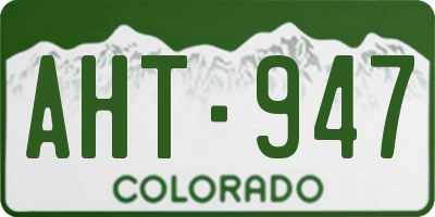 CO license plate AHT947