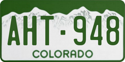 CO license plate AHT948