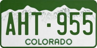 CO license plate AHT955