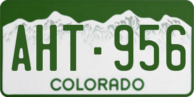 CO license plate AHT956