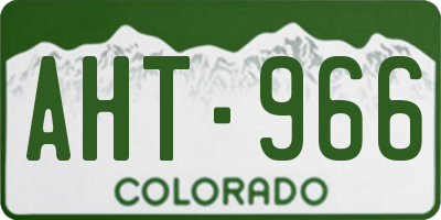 CO license plate AHT966