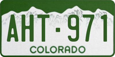 CO license plate AHT971