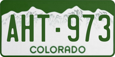 CO license plate AHT973