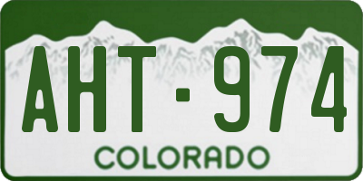 CO license plate AHT974