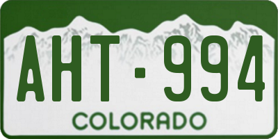 CO license plate AHT994