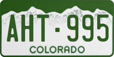 CO license plate AHT995