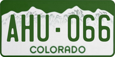CO license plate AHU066