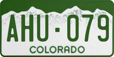 CO license plate AHU079