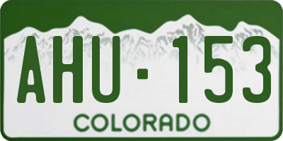 CO license plate AHU153