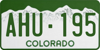 CO license plate AHU195